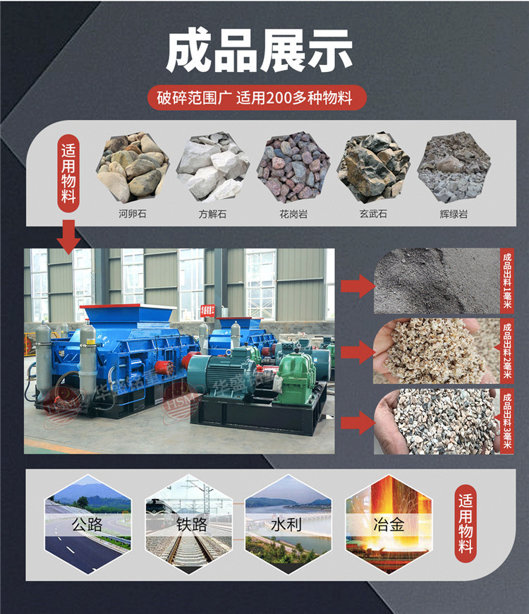 对辊制砂机适应物料