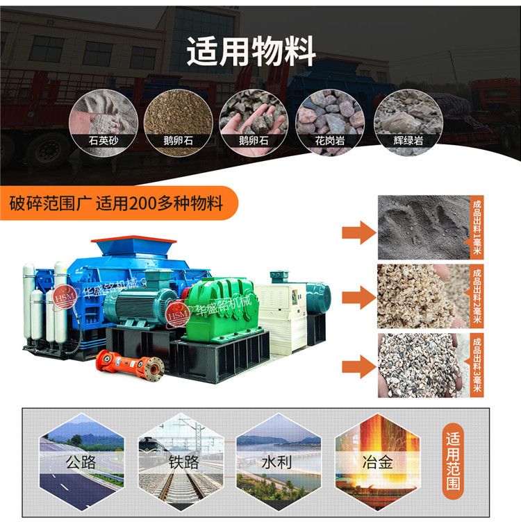 对辊制砂机适应物料
